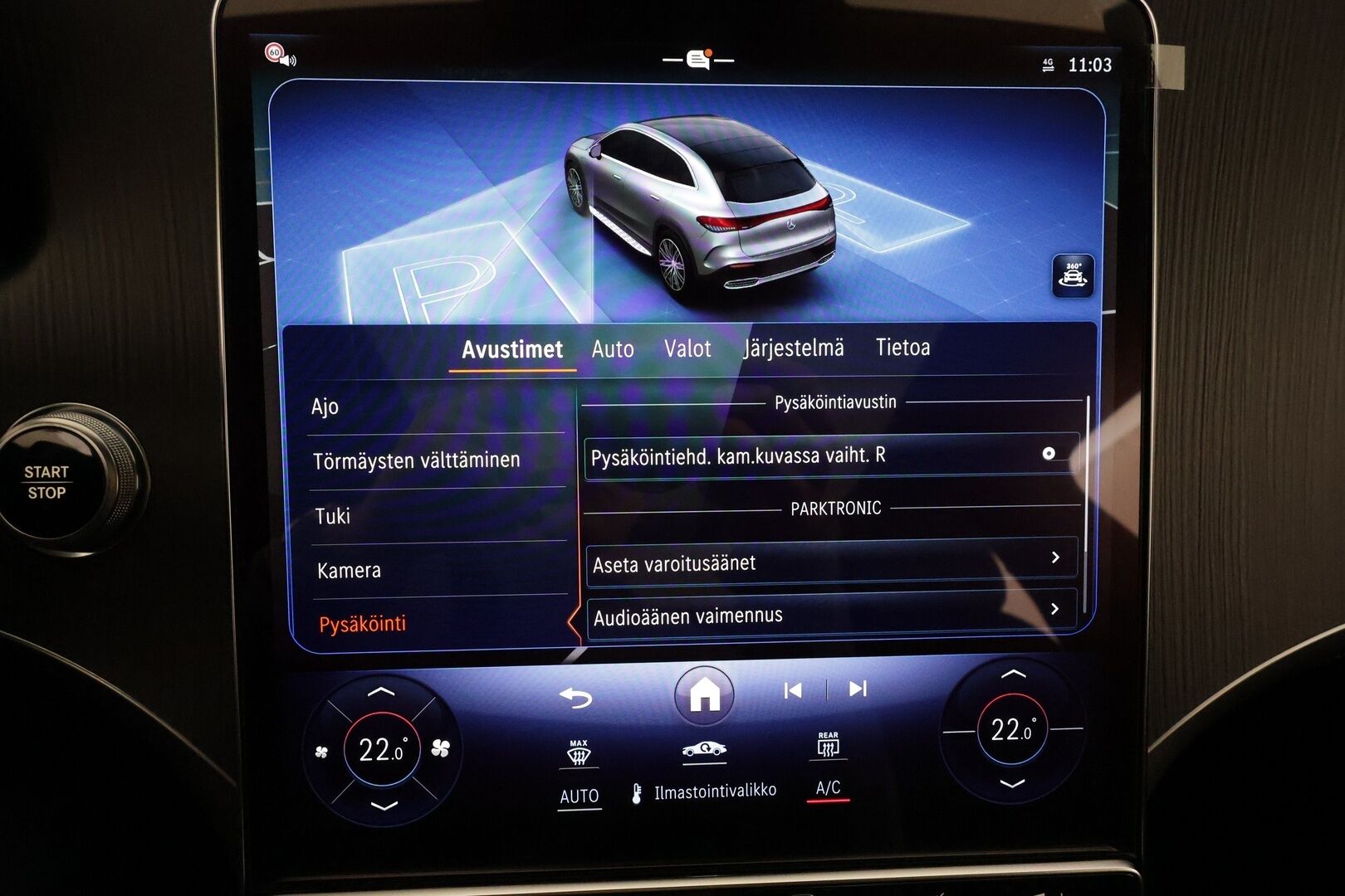 MERCEDES-BENZ EQE SUV 2023 350 4Matic * Distronic+ / Digital Light / 360° / Burmester / Muistipenkit / Panorama / Navi / KeylessGo / Koukku / ILP * - Kahdet renkaat aluvanteilla 