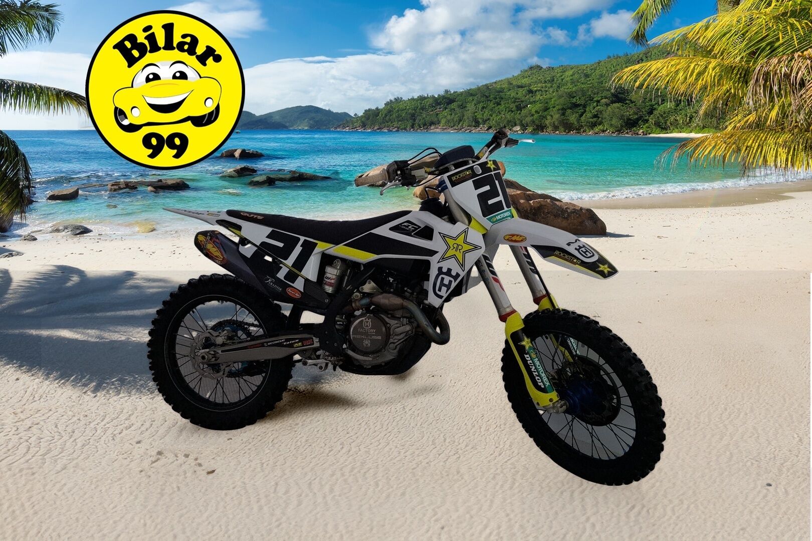 HUSQVARNA FC 2022 450 - ROCKSTAR Edition | FMF Putkisto | WP Iskunvaimentimet | Luistonesto | Moottorikartat | 138h ajettu 