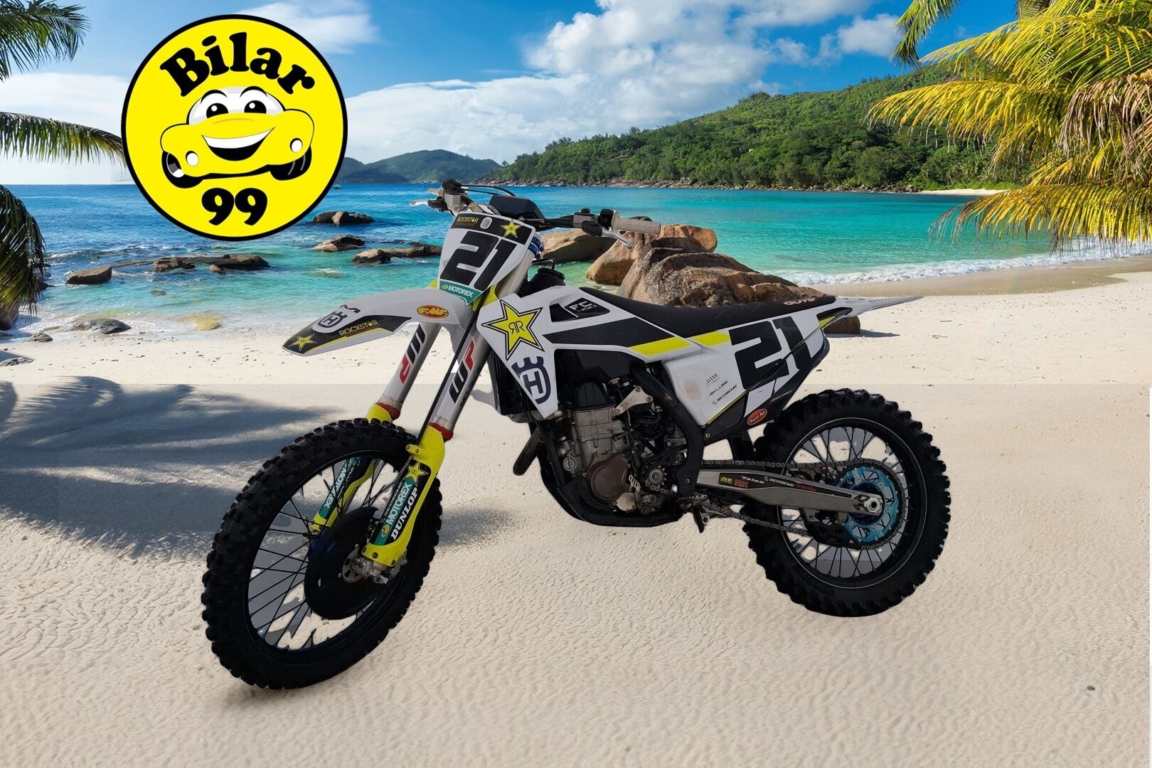 HUSQVARNA FC 2022 450 - ROCKSTAR Edition | FMF Putkisto | WP Iskunvaimentimet | Luistonesto | Moottorikartat | 138h ajettu 