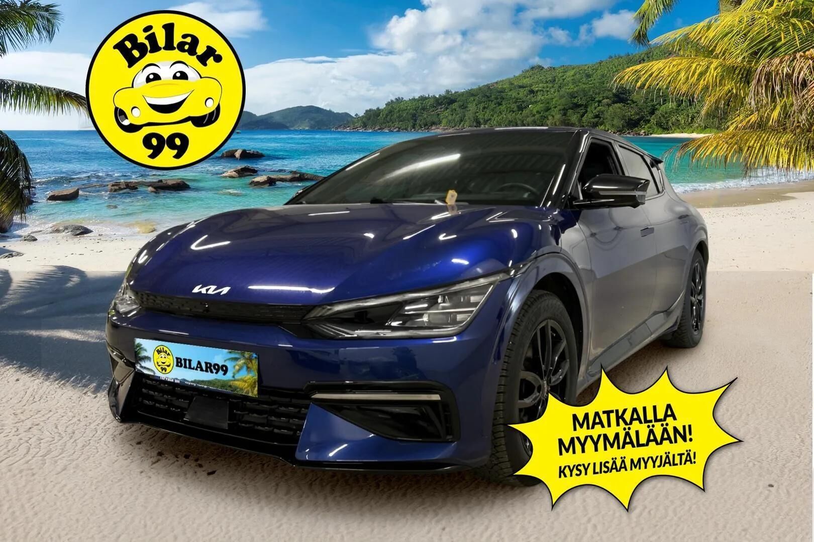 KIA EV6 2023 GT-Line AWD 77 kWh 325 hv / Lämpöpumppu / Adapt.Vakkari / Vetokoukku / Meridian / Peruutuskamera 360 / HUD / Tuuletetut etuistuimet / TULOSSA //