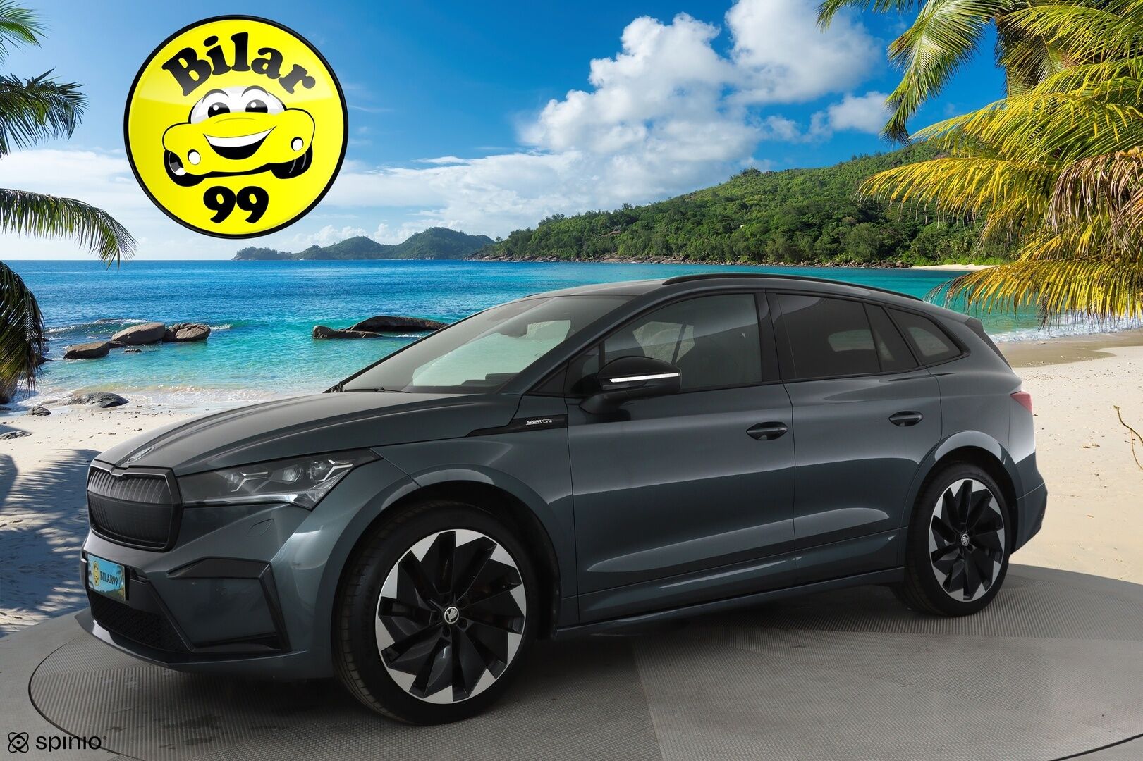 SKODA ENYAQ 2022 80 SportLine iV * Panorama / Lämpöpumppu / Muistipenkit / HUD / Adapt.vakkari / P.kamera / Apple&Android / Keyless - 3,99 % KORKOTARJOUS TÄHÄN AUTOON - 
