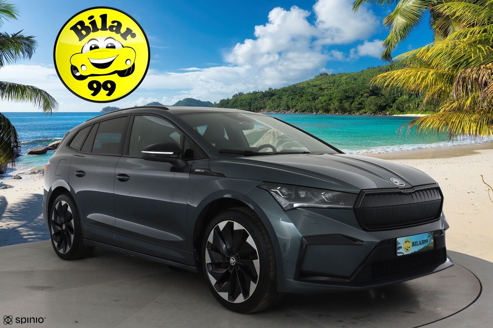 SKODA ENYAQ 2022 80 SportLine iV * Panorama / Lämpöpumppu / Muistipenkit / HUD / Adapt.vakkari / P.kamera / Apple&Android / Keyless - 3,99 % KORKOTARJOUS TÄHÄN AUTOON - 
