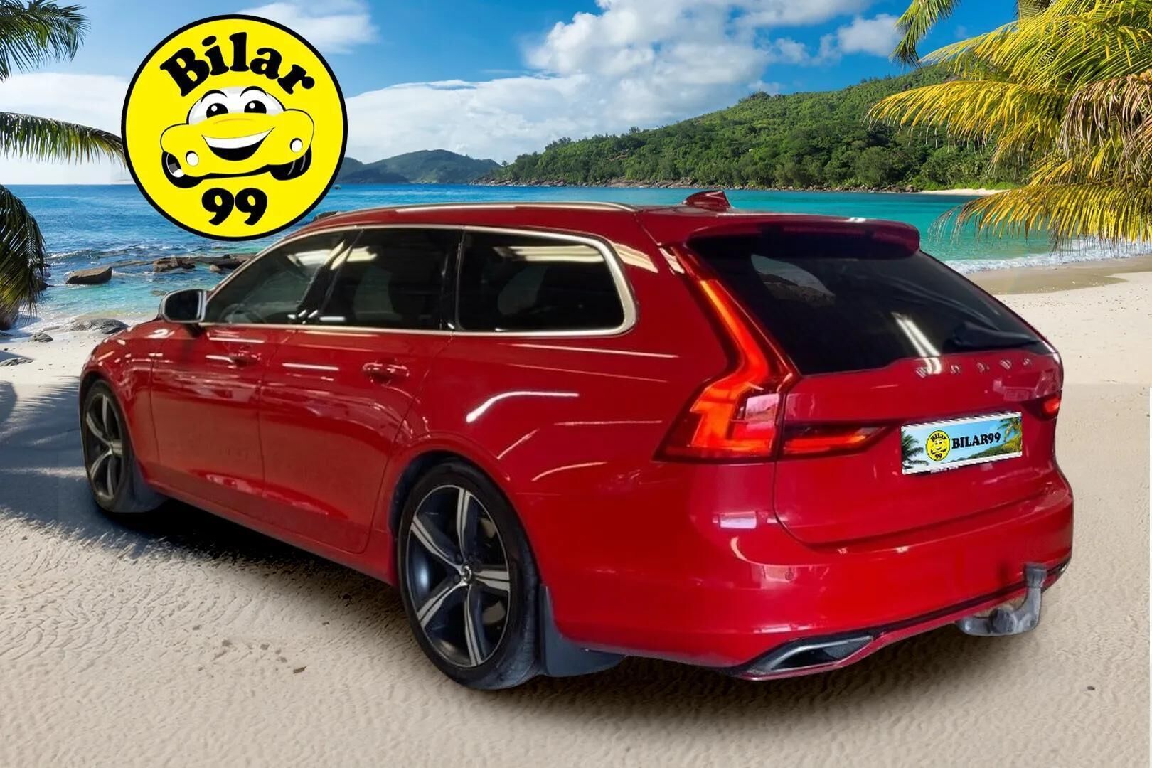Volvo V90 2017 D5 AWD R-Design aut. ** Panorama / HUD / Adapt.vakkari / Webasto / TULOSSA ** - 3,99 % KORKOTARJOUS TÄHÄN AUTOON - P-Kamera / Koukku / Carplay / Navi / VOC