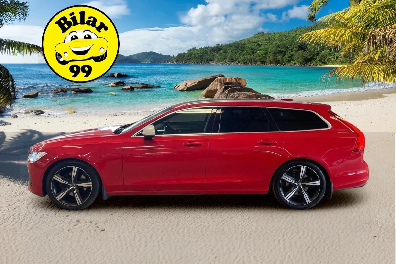 Volvo V90 2017 D5 AWD R-Design aut. ** Panorama / HUD / Adapt.vakkari / Webasto / TULOSSA ** - 3,99 % KORKOTARJOUS TÄHÄN AUTOON - P-Kamera / Koukku / Carplay / Navi / VOC