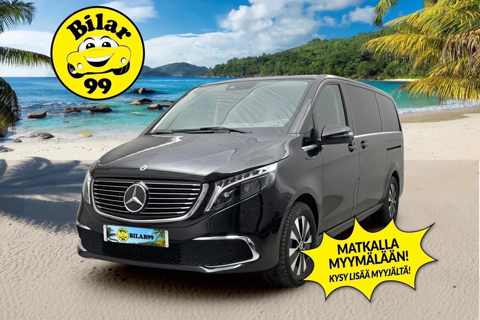MERCEDES-BENZ EQV 2021 300 e keskipitkä A2 ** Distronic / Nahkasisusta / 360 Kamera / LED ** - ALV / 2x vanteet / 6-Paikkainen - HULLUT VÄLIPÄIVÄT KORKOTARJOUS 2,49%