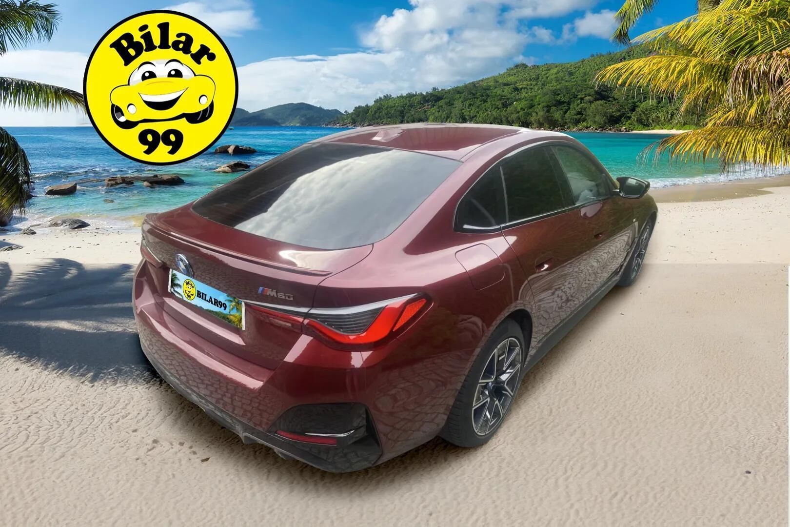 BMW I4 M50 2024 G26 xDrive Gran Coupe ** Muistipenkki / H&K / HUD / Adapt. vakkari ** - 2,99 % KORKOTARJOUS TÄHÄN AUTOON 31.8. ASTI! - Aventurinred! / 2x vanteet / TULOSSA
