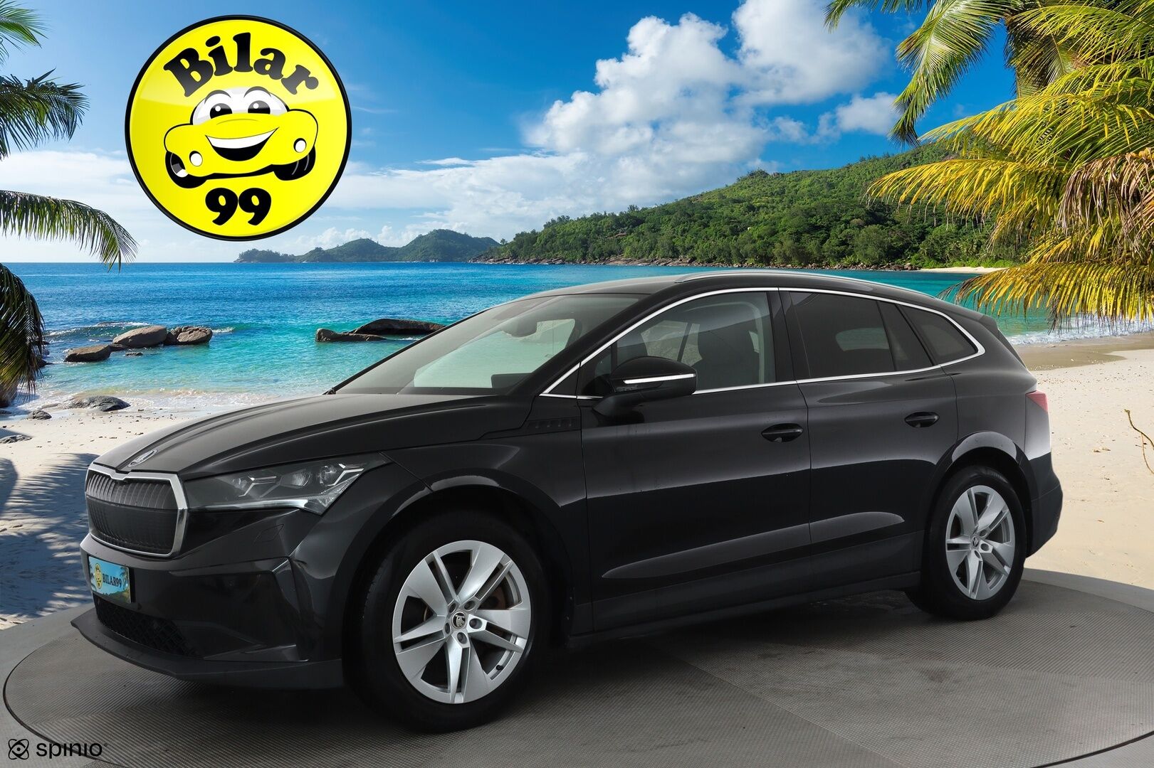 SKODA ENYAQ 2022 82kWh iV80 4X4 **ILP / ACC / Matrix-LED / P.Kamera / Nahkaverhoilu / Navi / Kaistavahti / Keyless** - 3,99 % KORKOTARJOUS TÄHÄN AUTOON 7.9. ASTI! - Kahdet Renkaat / Merkkihuollettu!