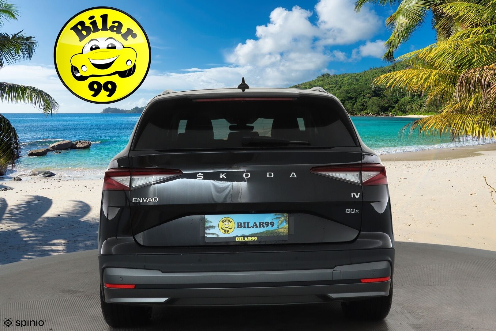SKODA ENYAQ 2022 82kWh iV80 4X4 **ILP / ACC / Matrix-LED / P.Kamera / Nahkaverhoilu / Navi / Kaistavahti / Keyless** - 3,99 % KORKOTARJOUS TÄHÄN AUTOON 7.9. ASTI! - Kahdet Renkaat / Merkkihuollettu!