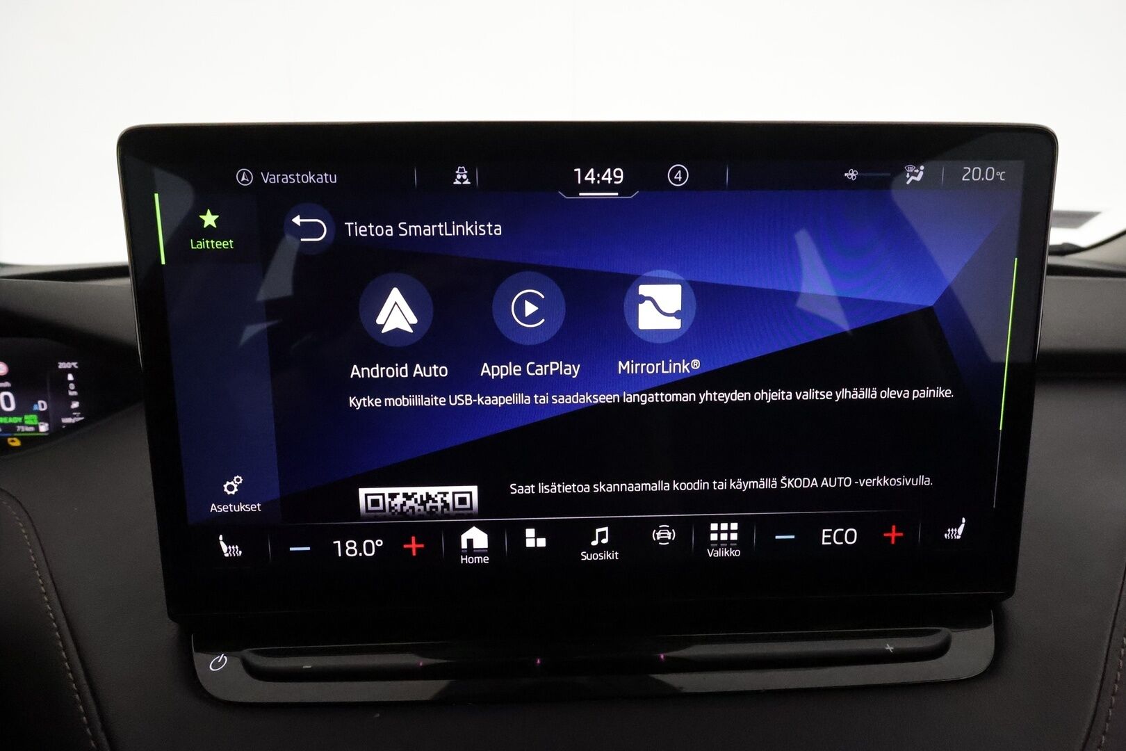 SKODA ENYAQ 2022 82kWh iV80 4X4 **ILP / ACC / Matrix-LED / P.Kamera / Nahkaverhoilu / Navi / Kaistavahti / Keyless** - 3,99 % KORKOTARJOUS TÄHÄN AUTOON 7.9. ASTI! - Kahdet Renkaat / Merkkihuollettu!