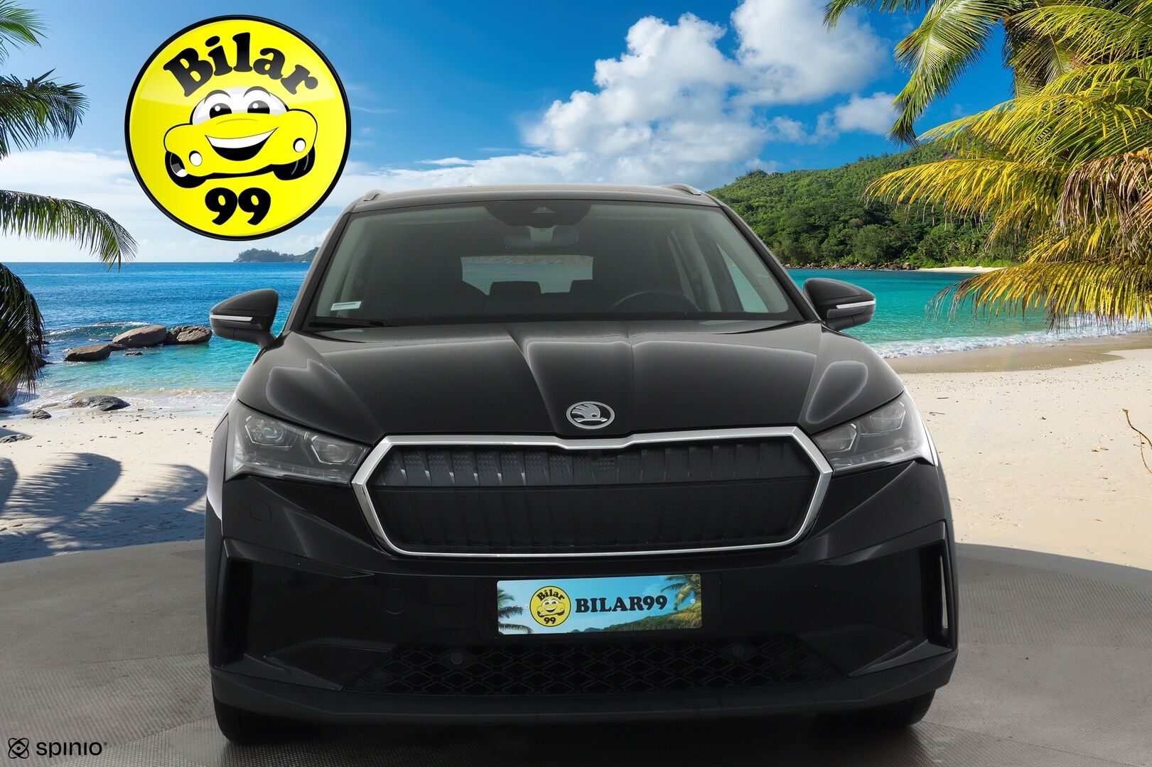 SKODA ENYAQ 2022 82kWh iV80 4X4 **ILP / ACC / Matrix-LED / P.Kamera / Nahkaverhoilu / Navi / Kaistavahti / Keyless** - 3,99 % KORKOTARJOUS TÄHÄN AUTOON 7.9. ASTI! - Kahdet Renkaat / Merkkihuollettu!