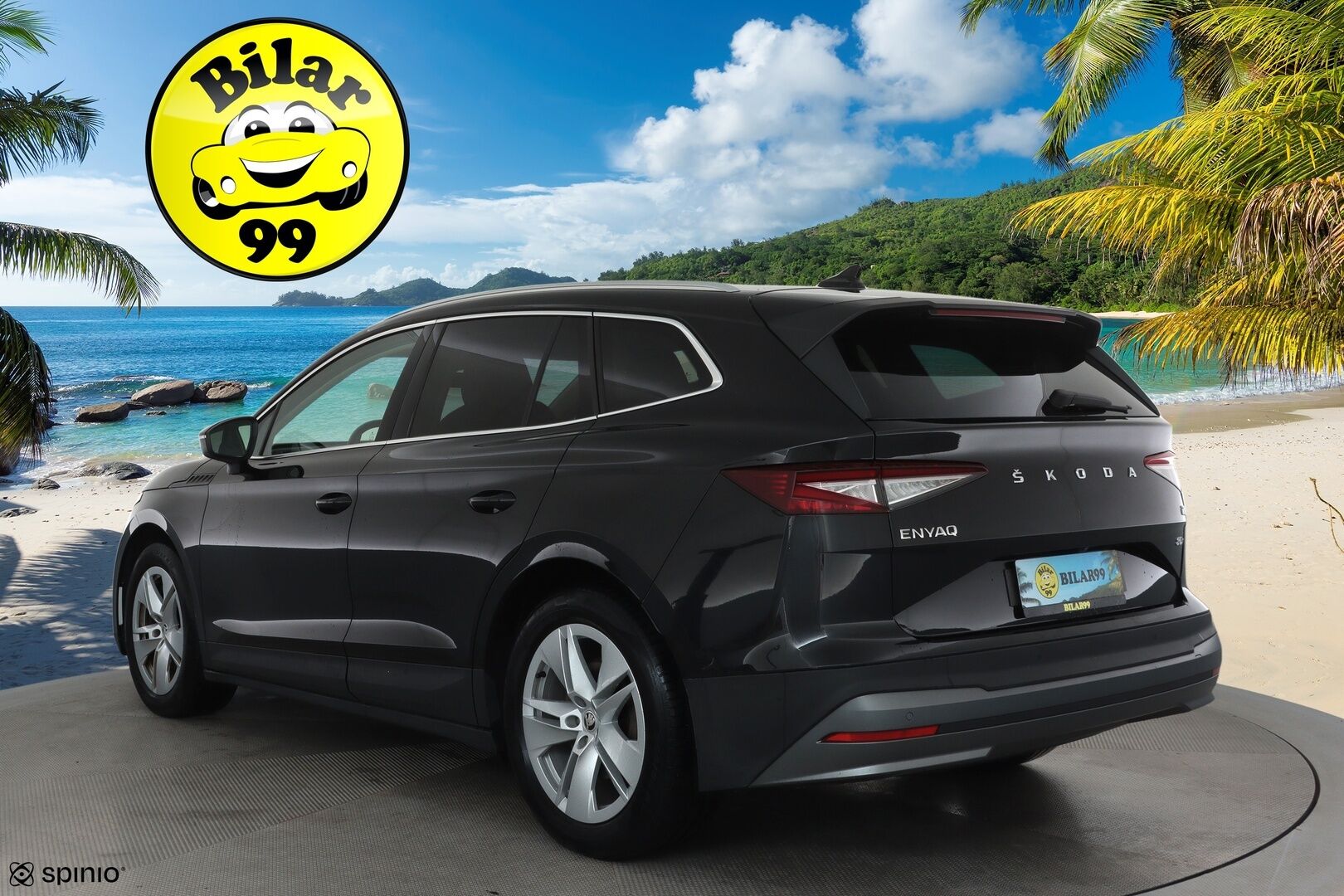 SKODA ENYAQ 2022 82kWh iV80 4X4 **ILP / ACC / Matrix-LED / P.Kamera / Nahkaverhoilu / Navi / Kaistavahti / Keyless** - 3,99 % KORKOTARJOUS TÄHÄN AUTOON 7.9. ASTI! - Kahdet Renkaat / Merkkihuollettu!