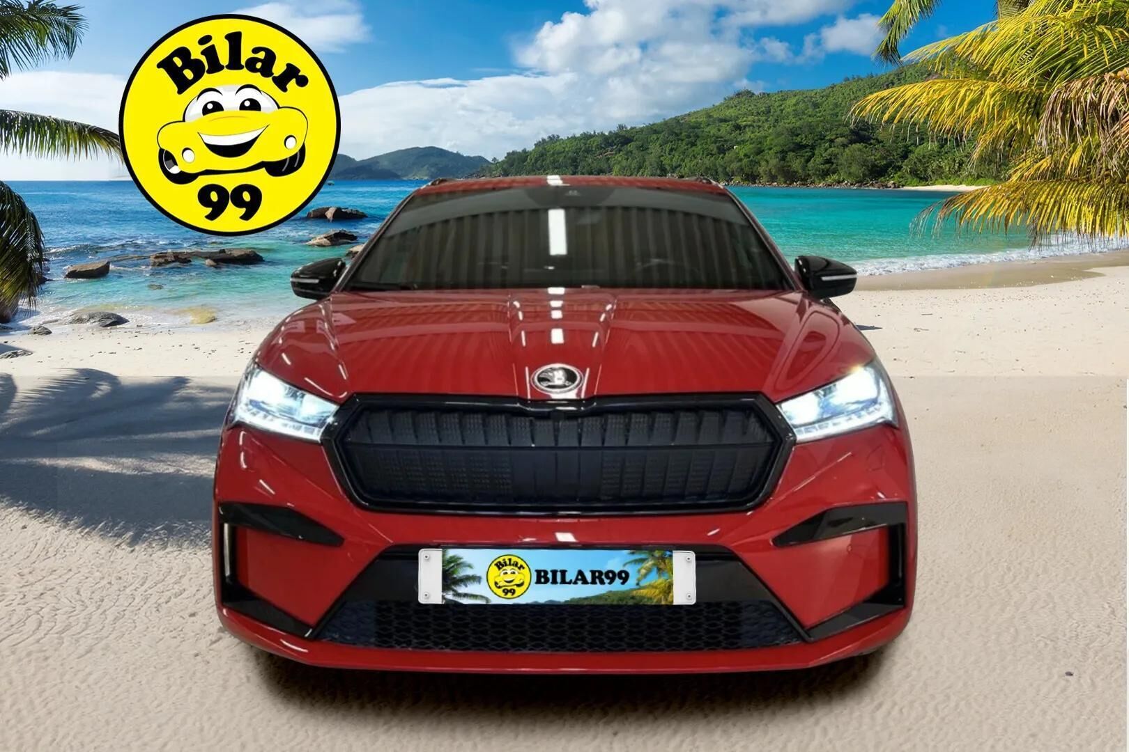 SKODA ENYAQ 2022 80 iV Sportline ** Adapt.vakkari / Lämpöpumppu / P-Kamera / TULOSSA ** - 3,99 % KORKOTARJOUS TÄHÄN AUTOON - Vetokoukku / Matrix / Navi / Keyless / 2x vanteet