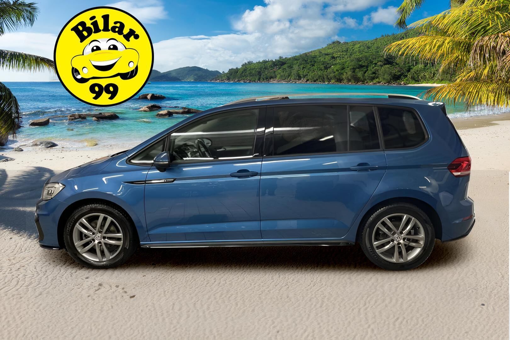 VOLKSWAGEN TOURAN 2019 R-Line 1,5 TSI EVO 110 kW DSG 7-P ** Adapt.vakkari / Webasto / P-Kamera / TULOSSA ** - 3,99 % KORKOTARJOUS TÄHÄN AUTOON - Koukku / MirrorLink / LED 