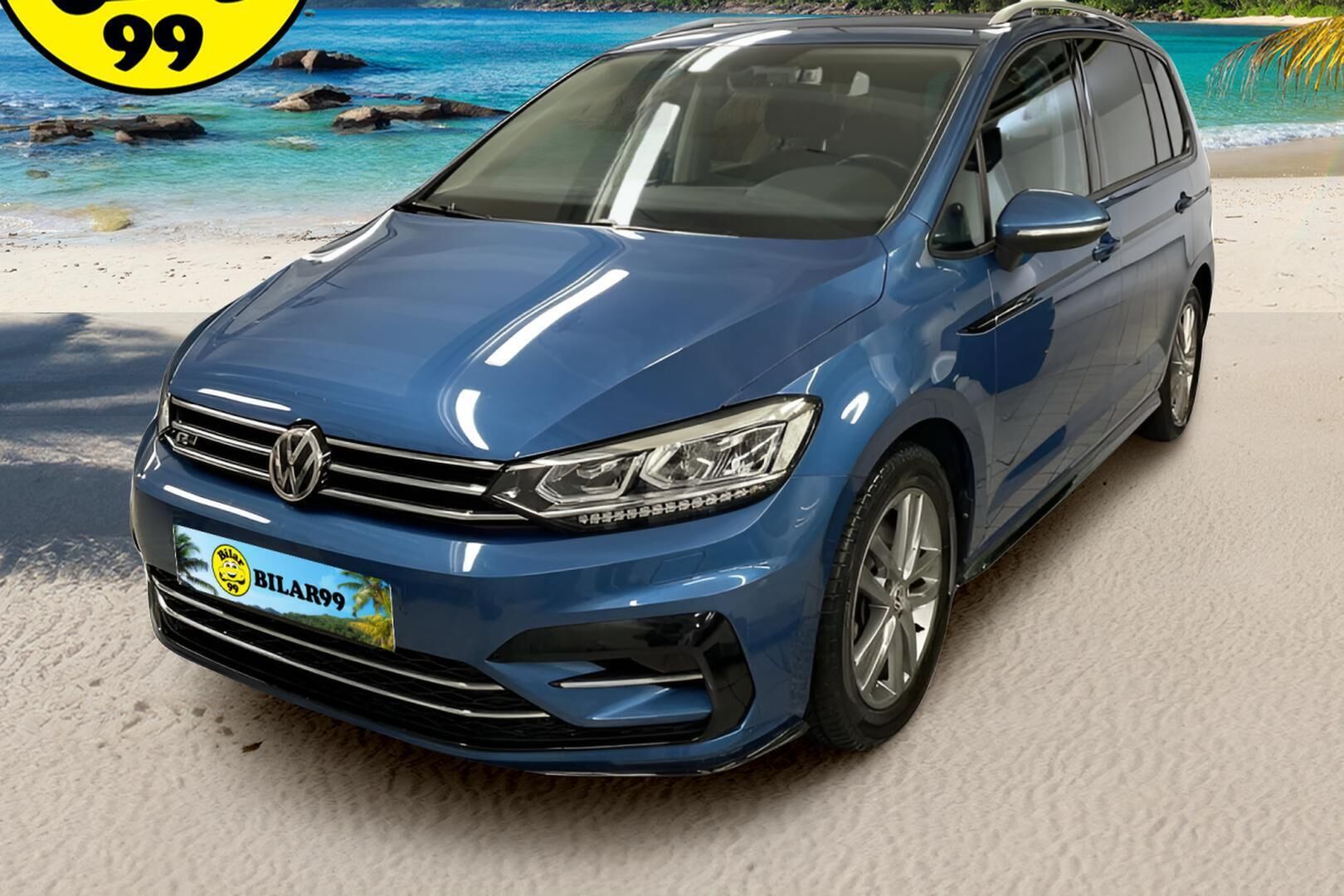 VOLKSWAGEN TOURAN 2019 R-Line 1,5 TSI EVO 110 kW DSG 7-P ** Adapt.vakkari / Webasto / P-Kamera / TULOSSA ** - 3,99 % KORKOTARJOUS TÄHÄN AUTOON - Koukku / MirrorLink / LED 