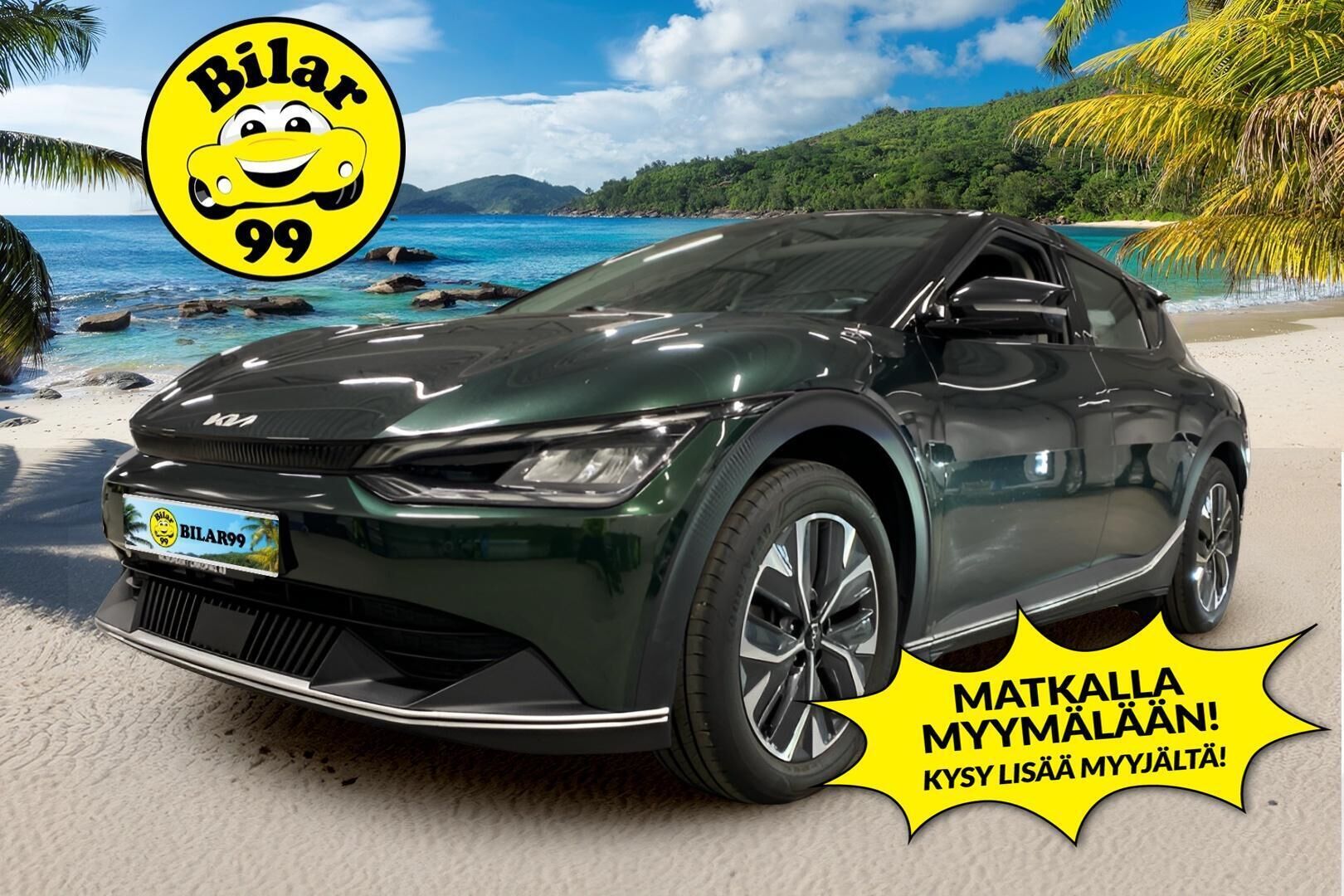 KIA EV6 2022 RWD 77 kWh 229 hv / Adapt.Vakkari / Irroitettava vetokoukku / TULOSSA // - 3,99 % KORKOTARJOUS TÄHÄN AUTOON - Osanahka / Kuljettajan istuin muistilla / Merkkihuollettu / Peruutuskamera /