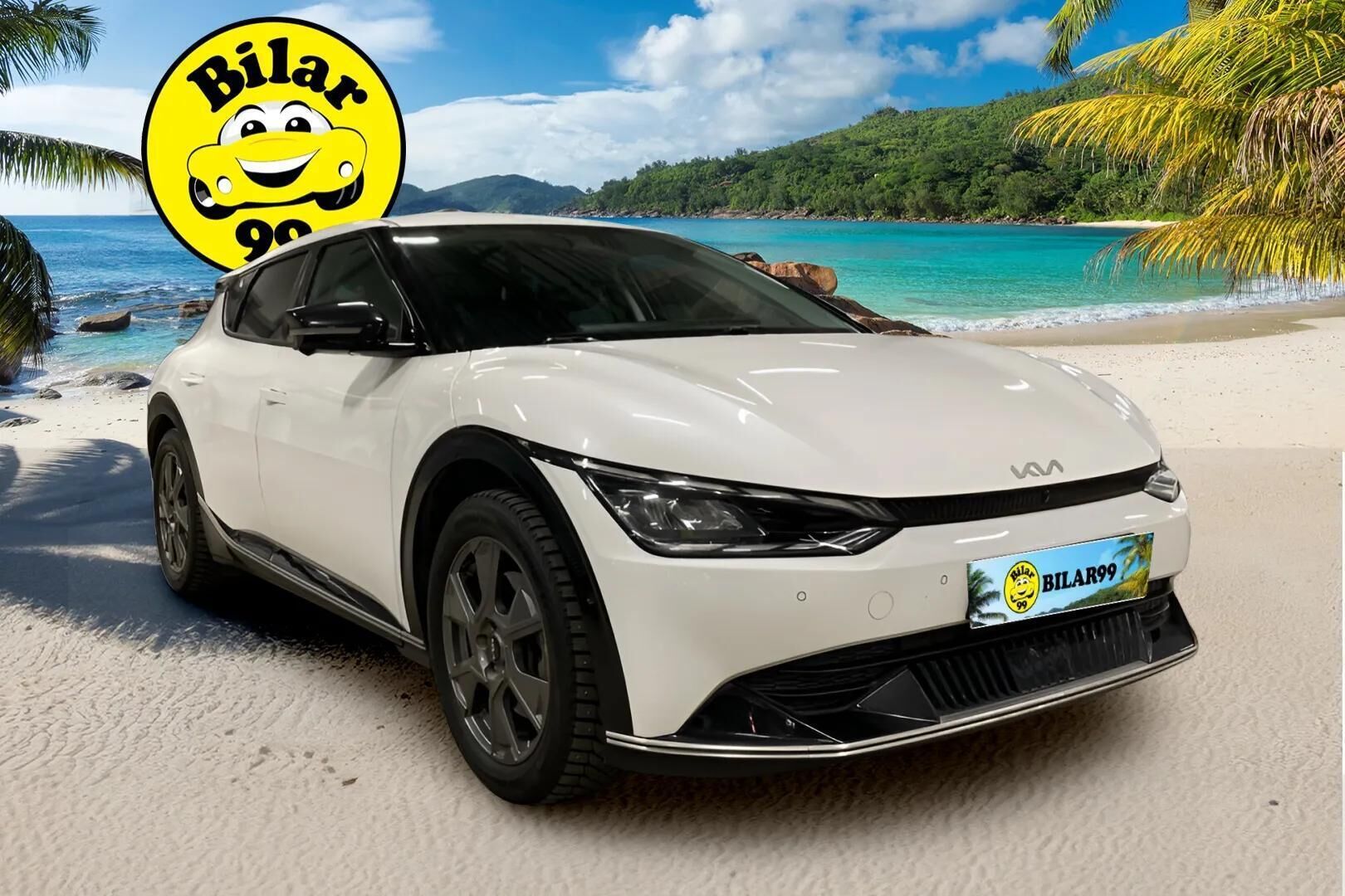 KIA EV6 2023 AWD 77 kWh 325 hv / Adapt.Vakkari / Lämpöpumppu / Peruutuskamera 360 / Irroitettava vetokoukku / Nahkaverhoilu / Merkkihuollettu / TULOSSA //