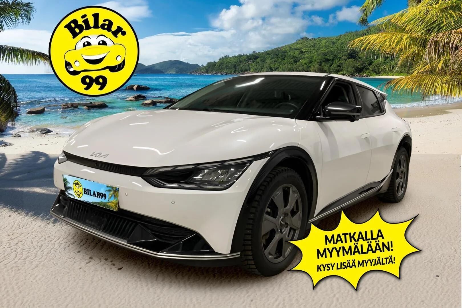 KIA EV6 2023 AWD 77 kWh 325 hv / Adapt.Vakkari / Lämpöpumppu / Peruutuskamera 360 / Irroitettava vetokoukku / Nahkaverhoilu / Merkkihuollettu / TULOSSA //