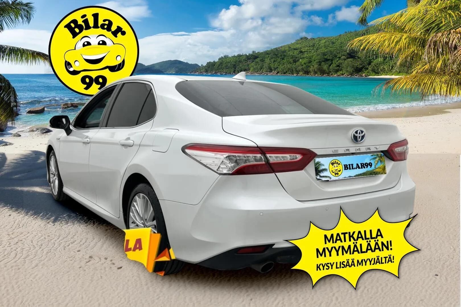 TOYOTA CAMRY 2019 2,5 Hybrid Executive ** Adapt.vakkari / Nahkasisusta / Kaistavahti / P-Kamera / TULOSSA ** - Keyless / BLIS / LED / Navi / 2x vanteet