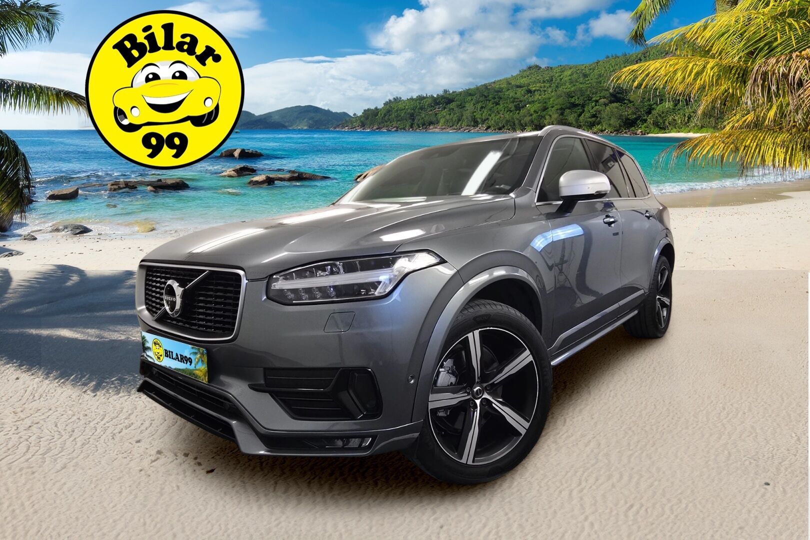 Volvo XC90 2017 D5 AWD R-Design aut 7-Paik ** Panorama / HUD / 360 Kamera / Ilma-alusta / TULOSSA ** - 3,99 % KORKOTARJOUS TÄHÄN AUTOON - Adapt.vakkari / Webasto / BLIS / VOC / Carplay