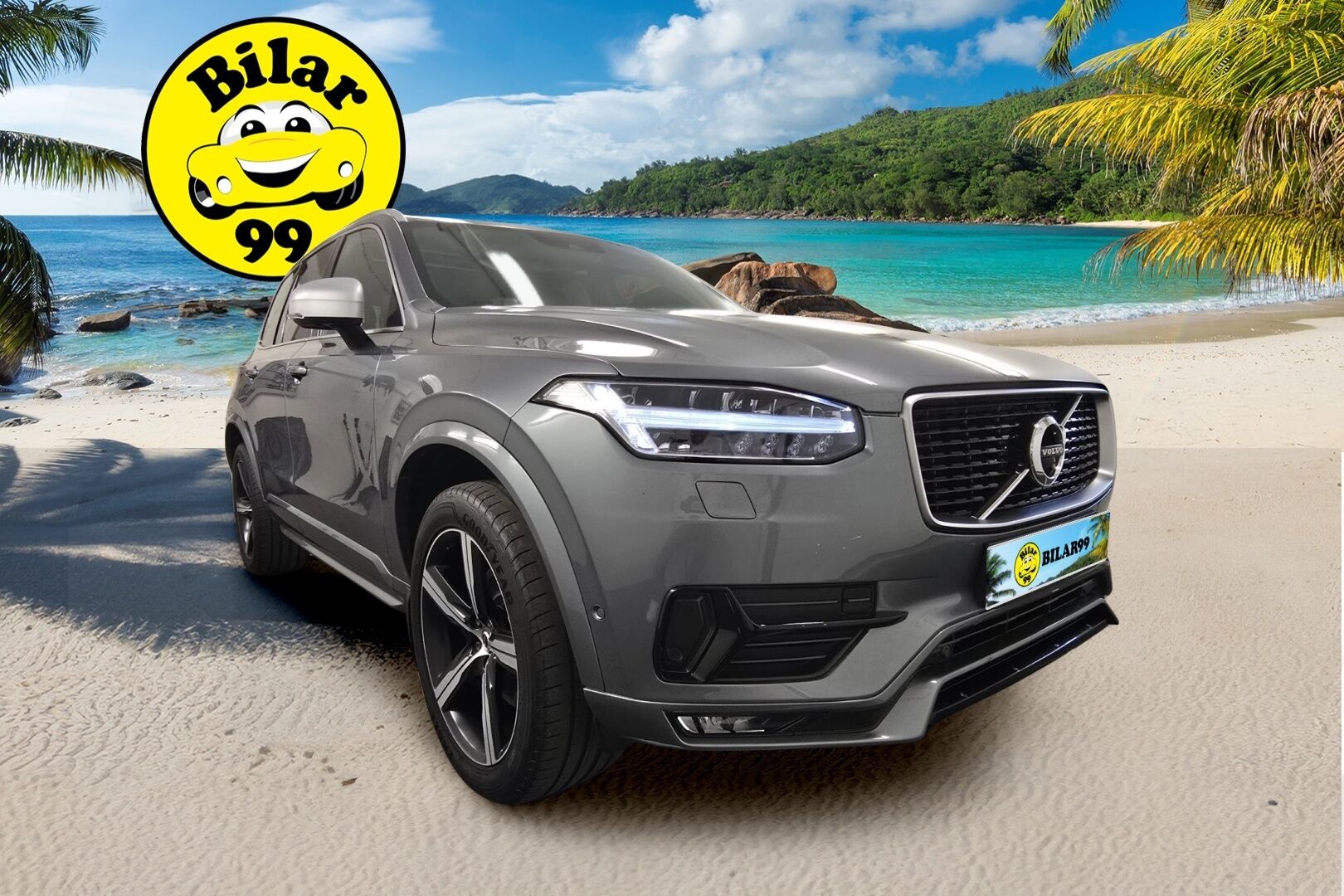 Volvo XC90 2017 D5 AWD R-Design aut 7-Paik ** Panorama / HUD / 360 Kamera / Ilma-alusta / TULOSSA ** - 3,99 % KORKOTARJOUS TÄHÄN AUTOON - Adapt.vakkari / Webasto / BLIS / VOC / Carplay