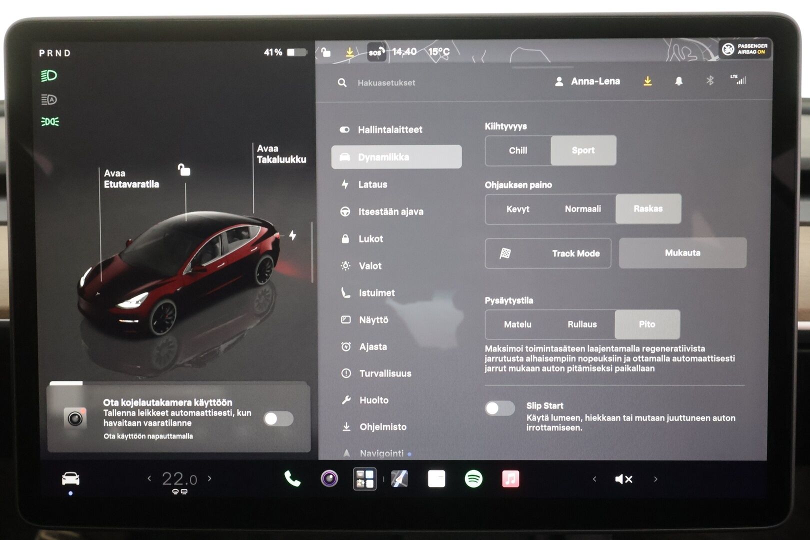 TESLA MODEL 3 2023 Performance - | ILP | ACC | Matrix-LED | Lasikatto | Muistipenkki | P.Kamera | Premium Audio | Kaistavahti | Navi | Keyless | 2x Latauskaapelit | Kahdet renkaat |
