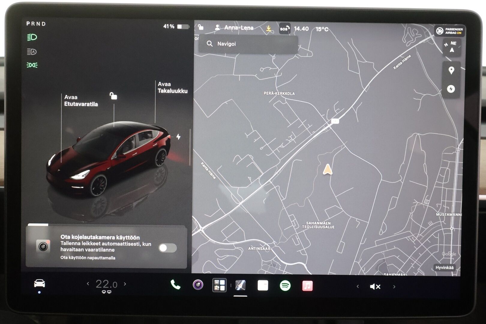 TESLA MODEL 3 2023 Performance - | ILP | ACC | Matrix-LED | Lasikatto | Muistipenkki | P.Kamera | Premium Audio | Kaistavahti | Navi | Keyless | 2x Latauskaapelit | Kahdet renkaat |