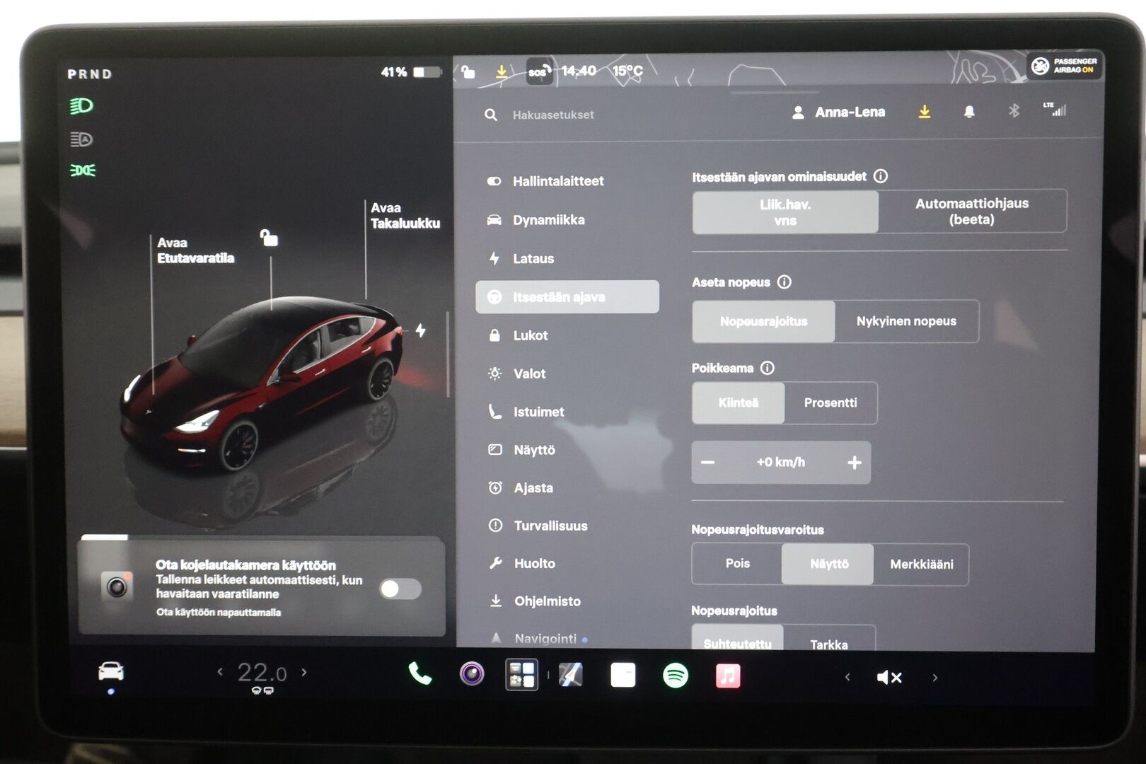 TESLA MODEL 3 2023 Performance - | ILP | ACC | Matrix-LED | Lasikatto | Muistipenkki | P.Kamera | Premium Audio | Kaistavahti | Navi | Keyless | 2x Latauskaapelit | Kahdet renkaat |