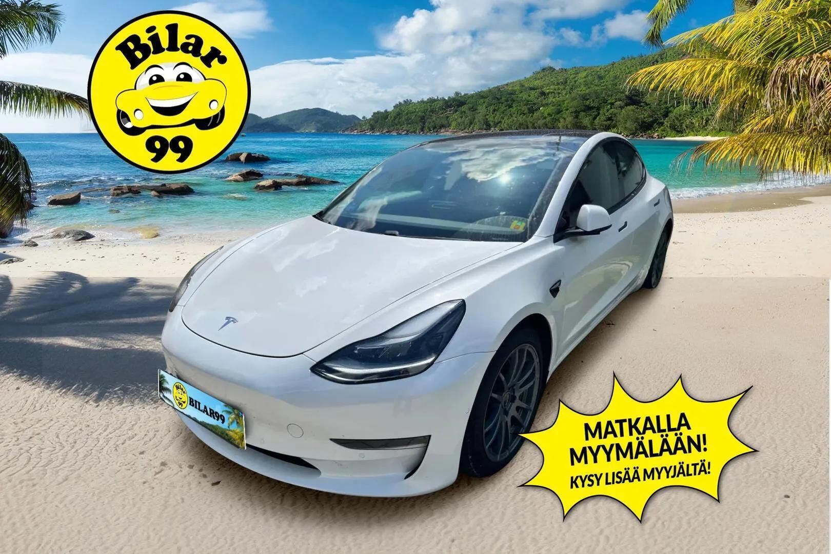 Tesla Model 3 2021 Long Range - Koukku | 2xrenkaat ja vanteet | TULOSSA | - KORKO VAIN 3,99 %