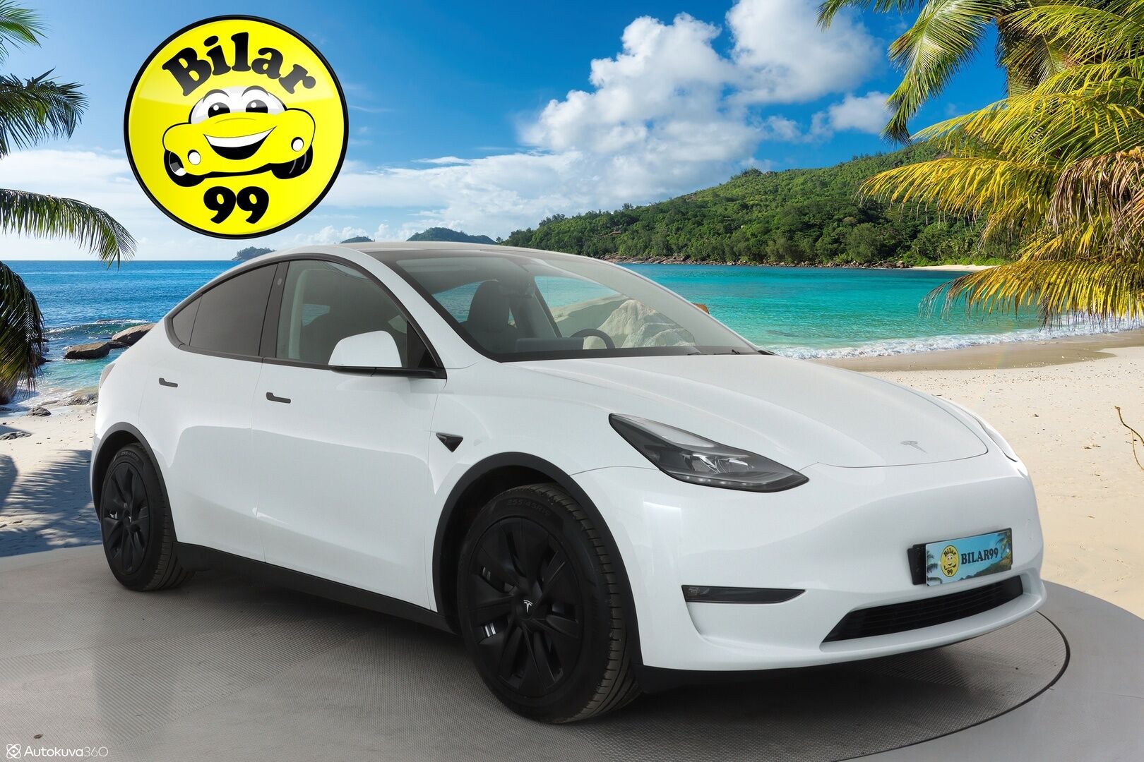 TESLA MODEL Y 2023 Long Range Dual Motor **Lasikatto / Lämpöpumppu / Koukku / Adapt.Vakkari / Matrix-LED / P.Kamera / Premium Audio** - 3,99 % KORKOTARJOUS TÄHÄN AUTOON - Nahkaverhoilu / Navi / Kaistavahti / KeylessGO