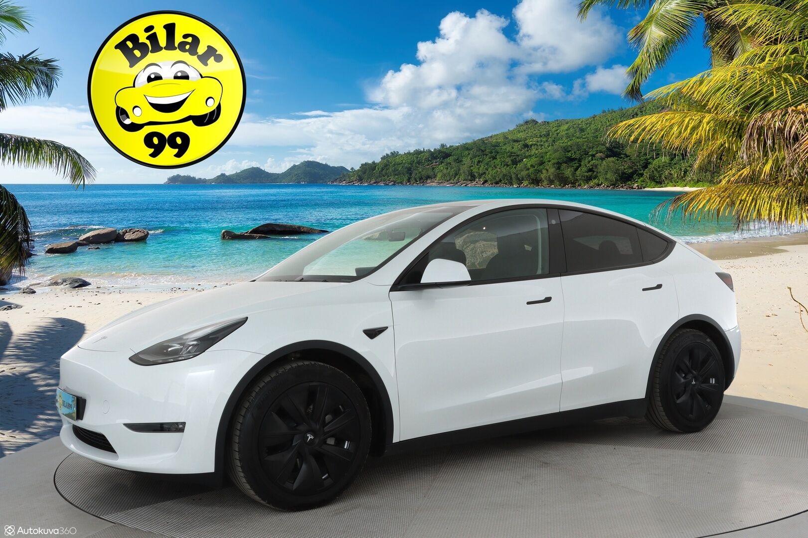 TESLA MODEL Y 2023 Long Range Dual Motor **Lasikatto / Lämpöpumppu / Koukku / Adapt.Vakkari / Matrix-LED / P.Kamera / Premium Audio** - 3,99 % KORKOTARJOUS TÄHÄN AUTOON - Nahkaverhoilu / Navi / Kaistavahti / KeylessGO