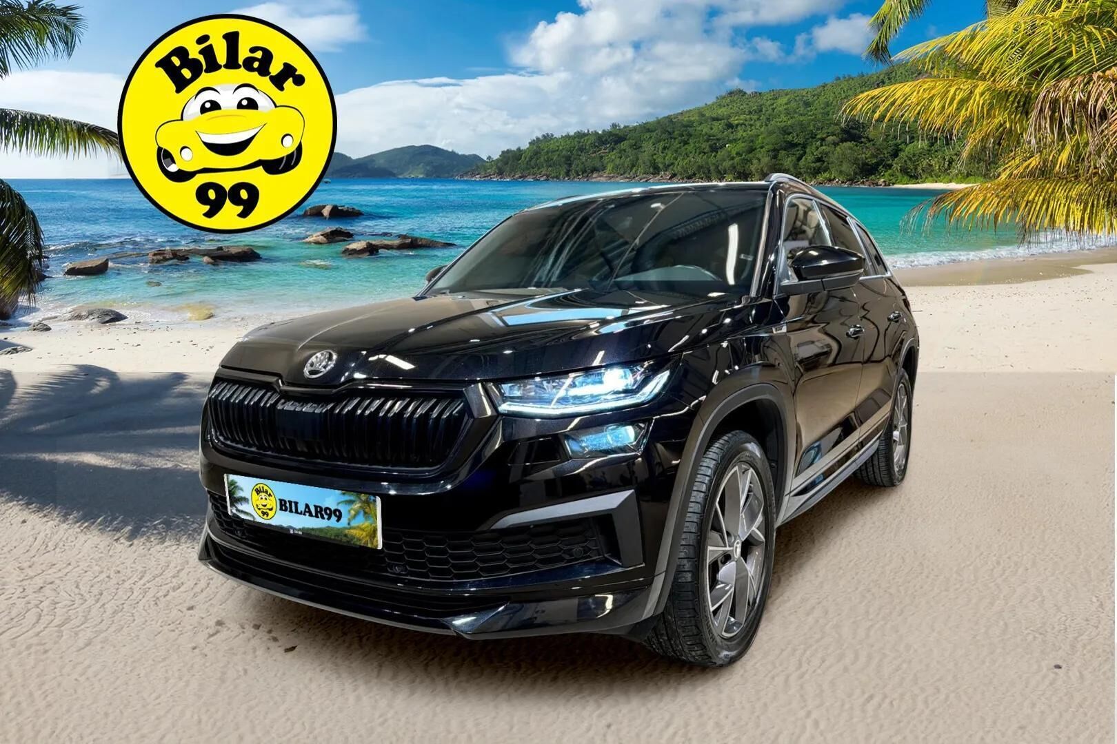 SKODA KODIAQ 2022 2.0 TSI 4x4 Sportline 7-P ** Muistipenkki / Digimittari / ACC / Webasto / P-Kamera ** - 7-Paikkainen / Matrix LED / Vetokoukku / KESSY / 2x vanteet 