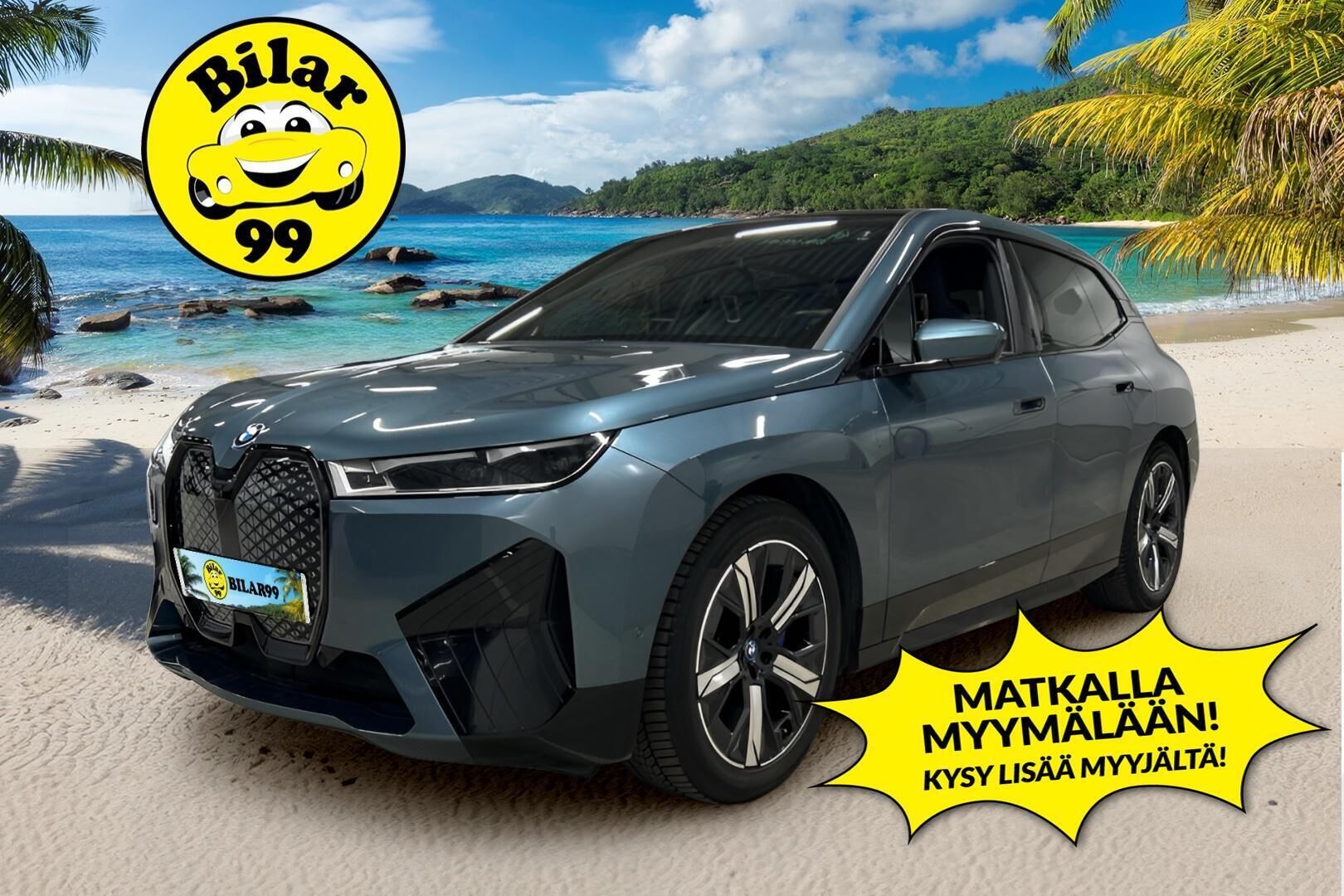 BMW IX 2022 xDrive40 - 3,99 % KORKOTARJOUS TÄHÄN AUTOON - Adapt.Vakkari / Lasikatto / Harman/Kardon / Vetokoukku / Vegaaninahat / Peruutuskamera 360 / TULOSSA //