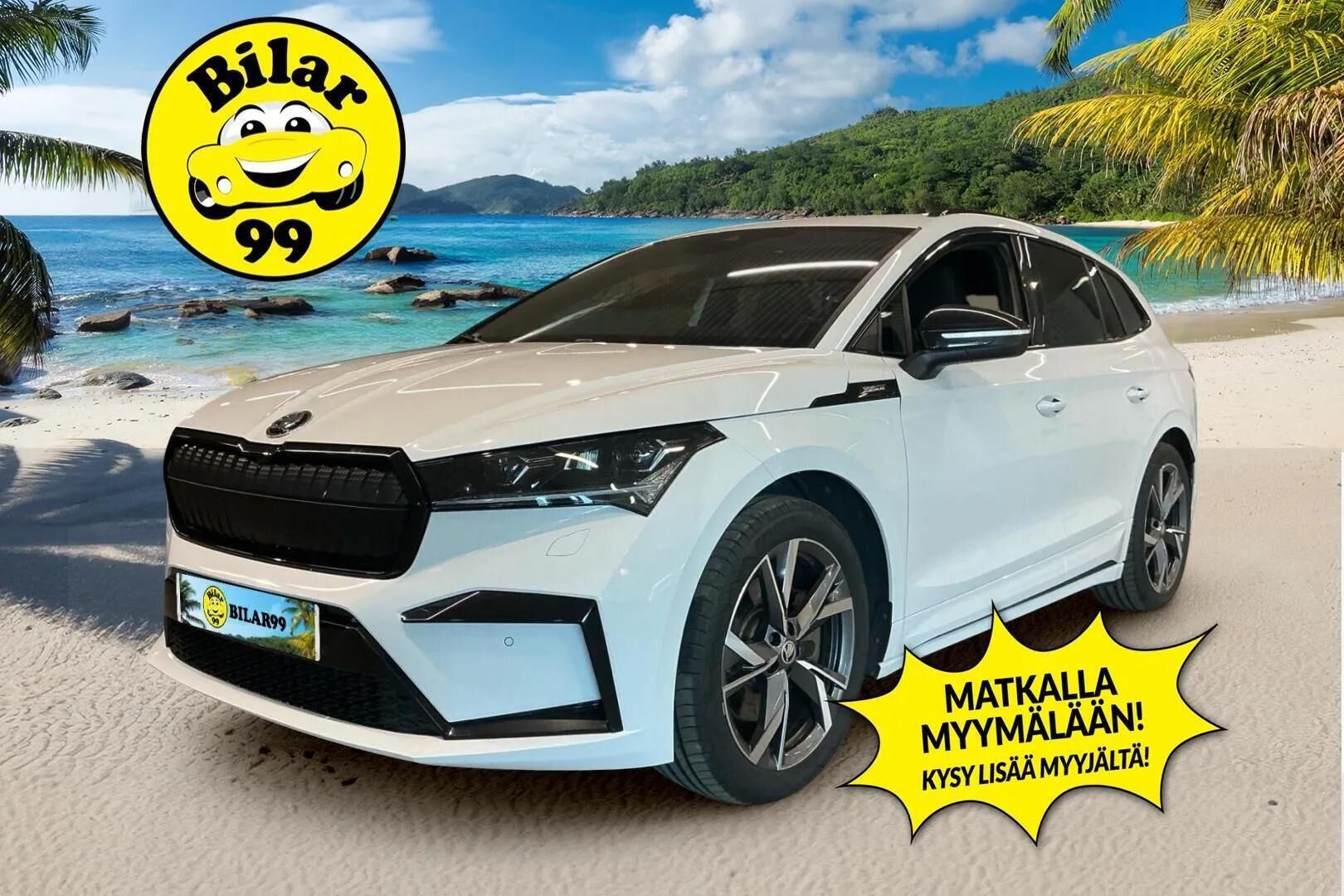 SKODA ENYAQ 2023 iV80 Sportline 4x4 - Ennakkomyynnissä | Koukku | P. kamera | ACC | Matrix LED | Sähkökontti