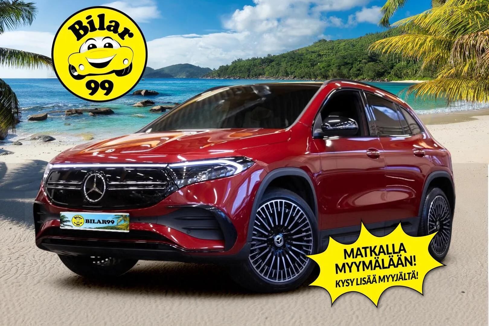 MERCEDES-BENZ EQA 2023 300 4MATIC AMG  - DTR+ | Vetokoukku | Panorama | Widescreen | Kamera | 2x renkaat - KORKO VAIN 3,99 %