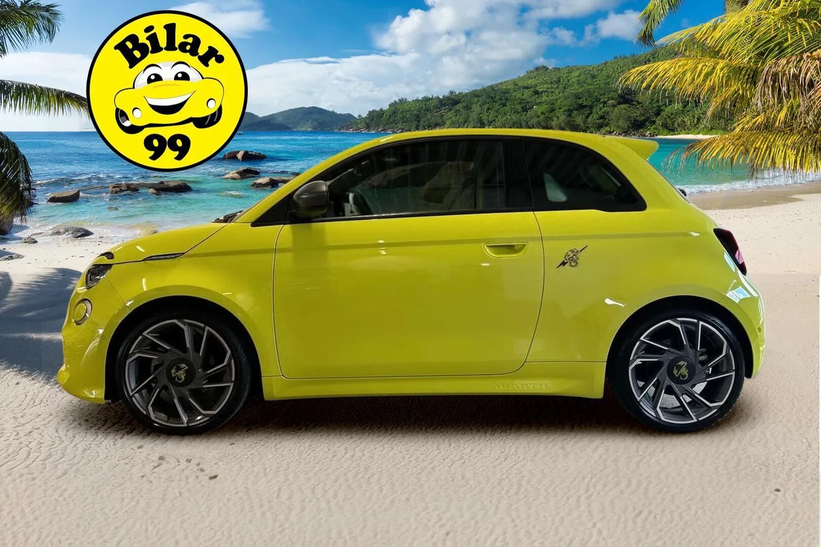 FIAT 500e 2024 ABARTH 155hv Scorpionissma * Lasikatto / JBL / P.Kamera / Sporttipenkit / Vakkari / LED / Navi / Keyless / Acid Green * - Huippuhieno / Merkkihuollettu