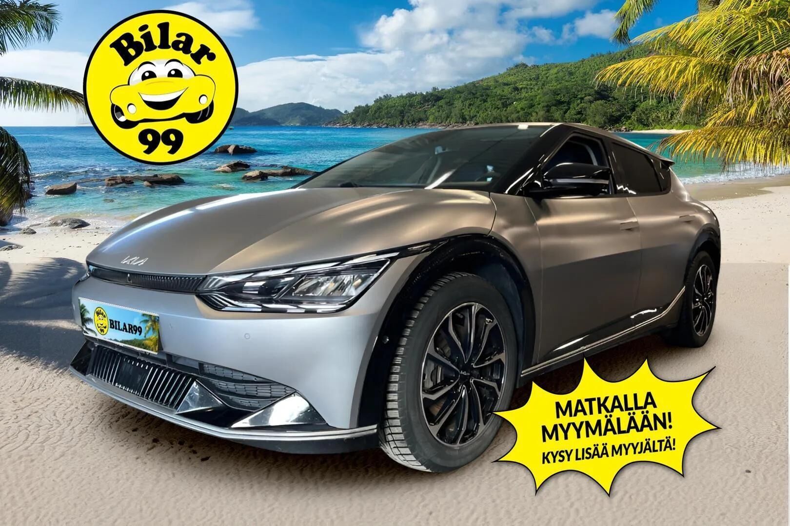 KIA EV6 2023 RWD 77 kWh 229 hv / Adapt.Vakkari / Lämpöpumppu / Merkkihuollettu / Vetokoukku / Nahkaverhoilu / Tuuletetut istuimet / Peruutuskamera 360 / TULOSSA //