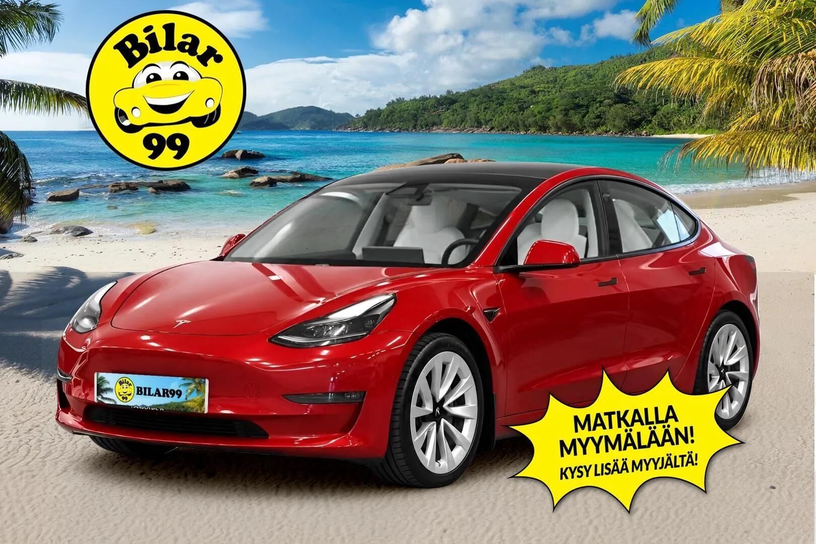 TESLA MODEL 3 2021 Long Range Dual Motor AWD - Valkoinen sisusta | Autopilot | Panorama | 2x vanteet - KORKO VAIN 3,99 %