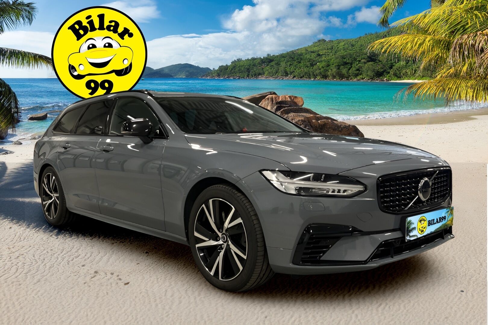 Volvo V90 2023 T6 AWD Long Range Plus Dark aut / 1 omisteinen / Lisälämmitin / Adapt.Vakkari / TULOSSA // - 3,99 % KORKOTARJOUS TÄHÄN AUTOON - Sähköpenkit muisteilla / Vetokoukku / Peruutuskamera / 