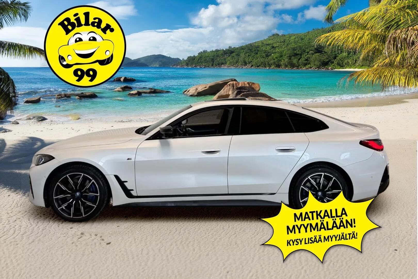 BMW I4 M50 2022 Super Charged - Kattoluukku | Laser | H&K | Koukku | HUD | ACC | Muistipenkki | 2x vanteet - KORKO VAIN 3,99 %
