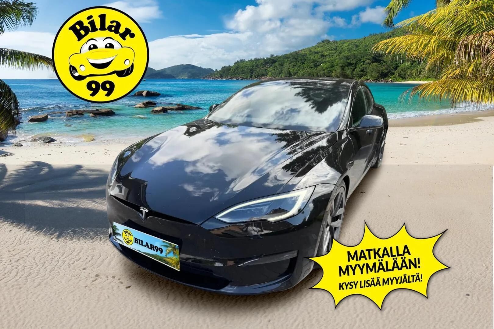 Tesla Model S 2023 Long Range - | ILP | ACC | Lasikatto | Ilma-alusta | Matrix-LED | P.Kamera | Ilmastoitu Muistipenkki | Premium Audio | Navi | Kaistavahti | Keyless | 2x Latauskaapelit |