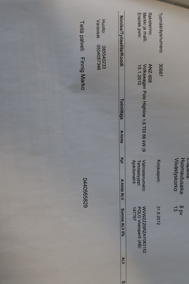 Volkswagen Polo 2010 Comfortline 1,6 TDI 66 kW (90 hv) DSG-automaatti 4-ovinen - YritysOutlet - Myydään vain yrityksille