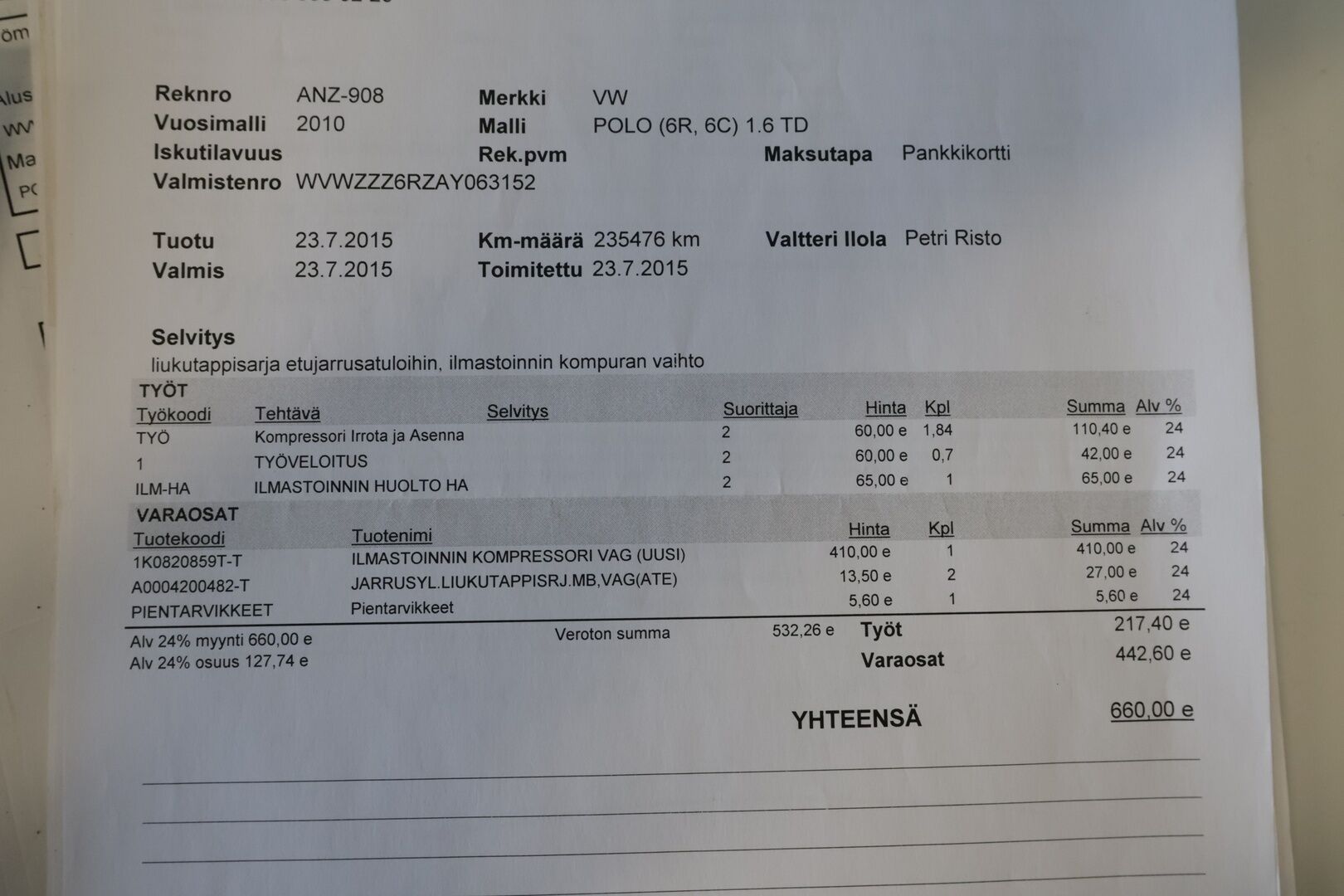 Volkswagen Polo 2010 Comfortline 1,6 TDI 66 kW (90 hv) DSG-automaatti 4-ovinen - YritysOutlet - Myydään vain yrityksille