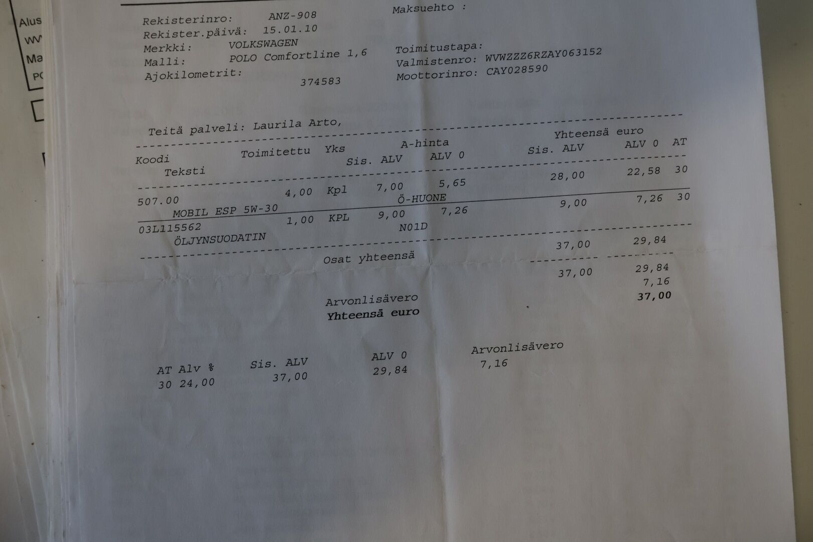 Volkswagen Polo 2010 Comfortline 1,6 TDI 66 kW (90 hv) DSG-automaatti 4-ovinen - YritysOutlet - Myydään vain yrityksille
