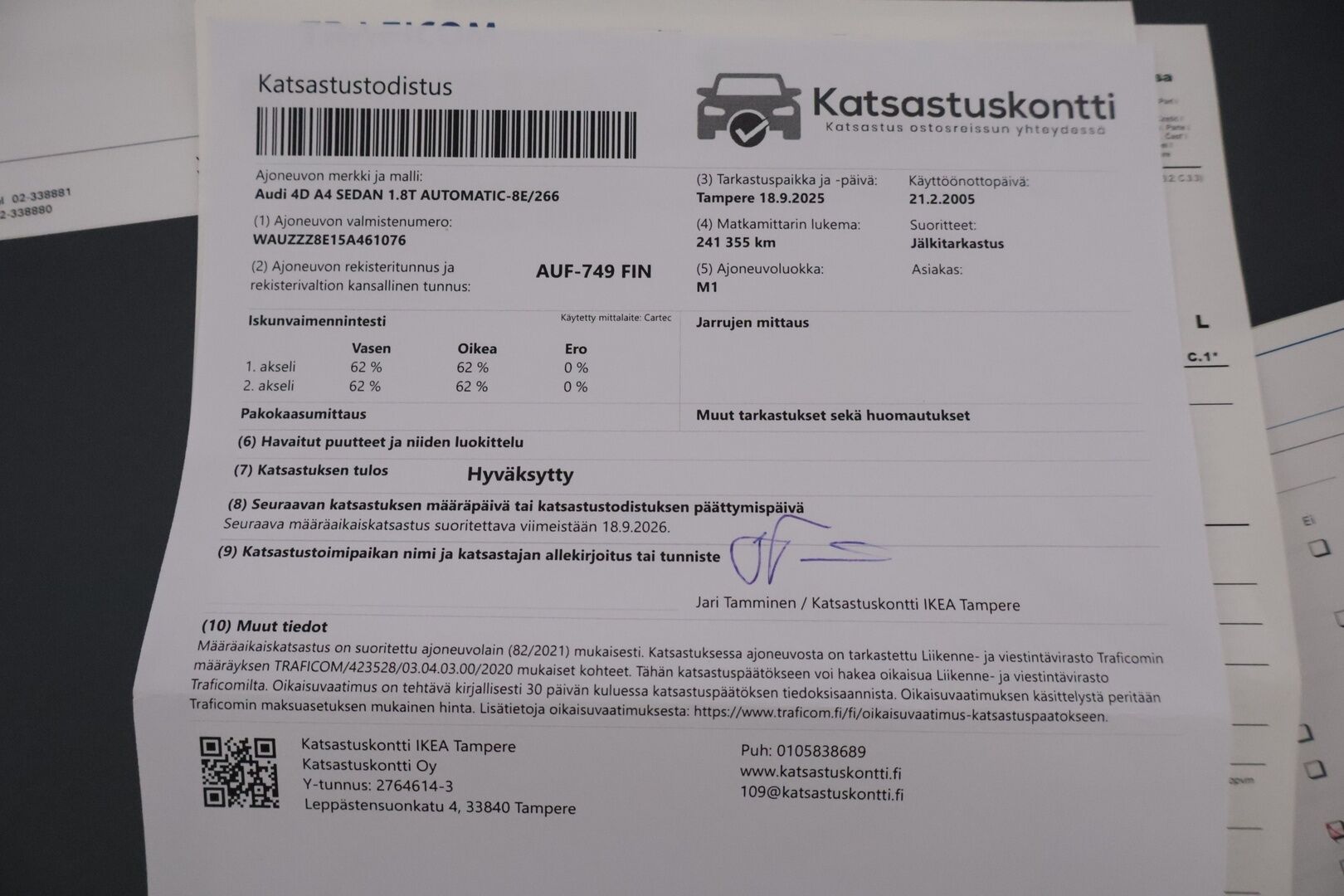 Audi A4 2005 B7 SEDAN 1.8T A 120kw *YritysOutlet - Myydään vain yrityksille* - *Pitkä leima / Juuri huollettu merkkiliikkeessä / Kahdet renkaat aluvanteilla * - Osta nyt, maksa vasta ensi vuonna