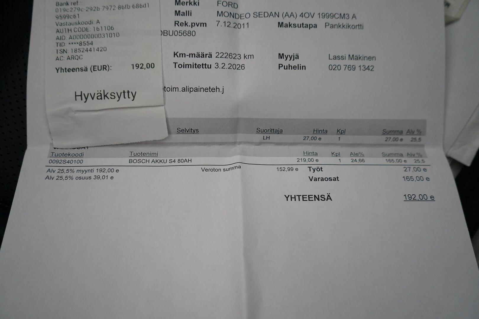 Ford Mondeo 2012 YritysOutlet - Myydään vain yrityksille - ACC | Webasto | Ilmastoidut nahat | Irrotettava vetokoukku | Kahdet renkaat alumiinivantein | Säntilliset huollot
