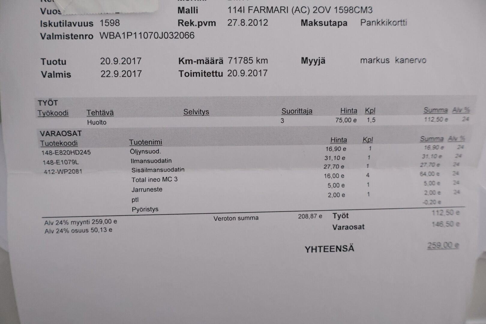 BMW 114 2013 F21 TwinPower Turbo Business *YritysOutlet - Myydään vain yrityksille* - YritysOutlet - Myydään vain yrityksille