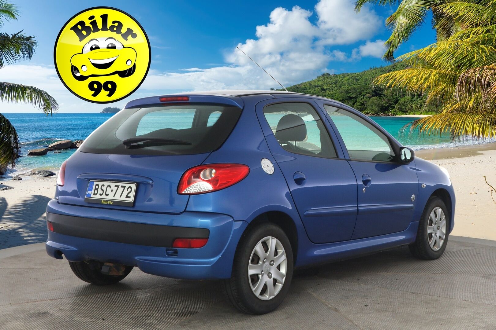 Peugeot 206+ 2012 Generation 75 5-ov *Myydään Huutokaupat.com*/ Suomi-auto / Huoltokirja / Ilmastointi / Lohko / Koukku / 2x renkaat - Myydään Huutokaupat.com / Siisti yksilö / 2x renkaat  