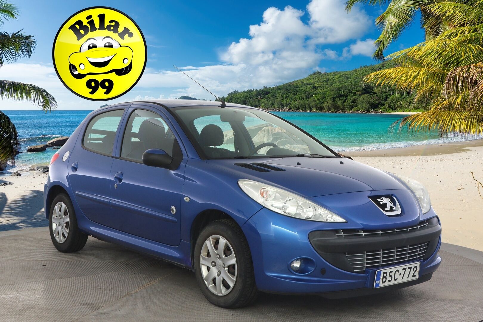 Peugeot 206+ 2012 Generation 75 5-ov *Myydään Huutokaupat.com*/ Suomi-auto / Huoltokirja / Ilmastointi / Lohko / Koukku / 2x renkaat - Myydään Huutokaupat.com / Siisti yksilö / 2x renkaat  
