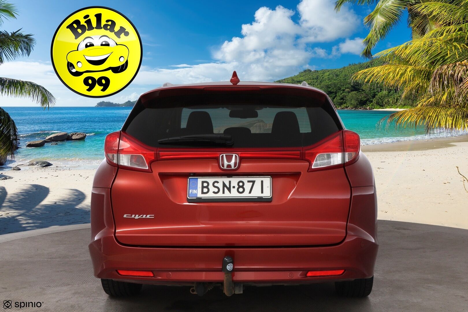 Honda Civic 2015 Tourer 1,8i Lifestyle Business HID * 1Om Suomiauto / Peruutuskamera / Bi-Xenon / ADS / Vetokoukku / Lohko & Sisäpistoke - Merkkihuollettu / Huippuvarusteet / Juuri tullut Tampereelle!