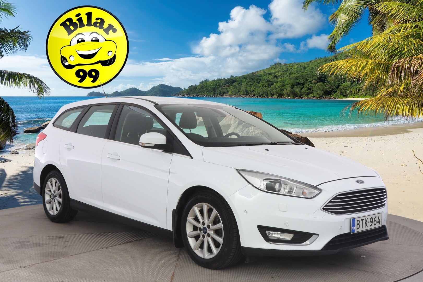 Ford Focus 2015 1,0 EcoBoost 125 hv Start/Stop M6 Titanium Wagon * Webasto / Tutkat / Lämmitettävä lasi / Xenon / Park assist * - * Suomi-auto / Kahdet renkaat / Merkkihuollot *